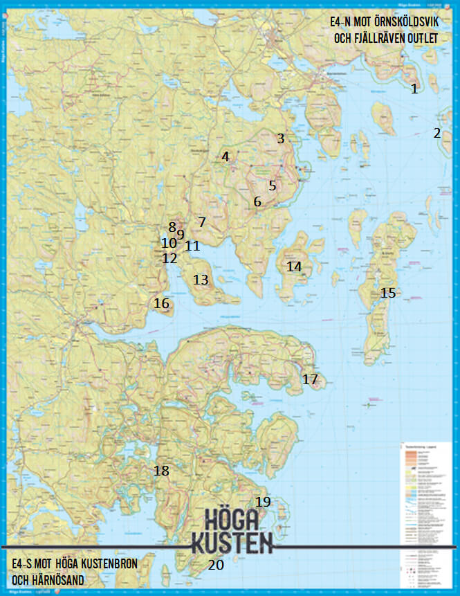 Höga Kusten Karta Sverige | Karta Mellersta
