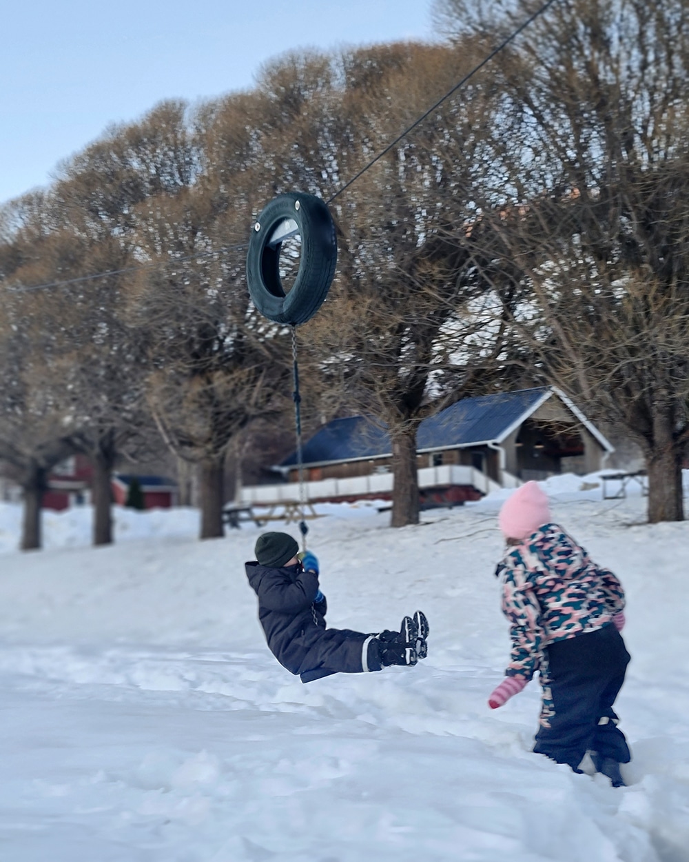 bästa snöskor vandring med barn höga kusten vinter 11