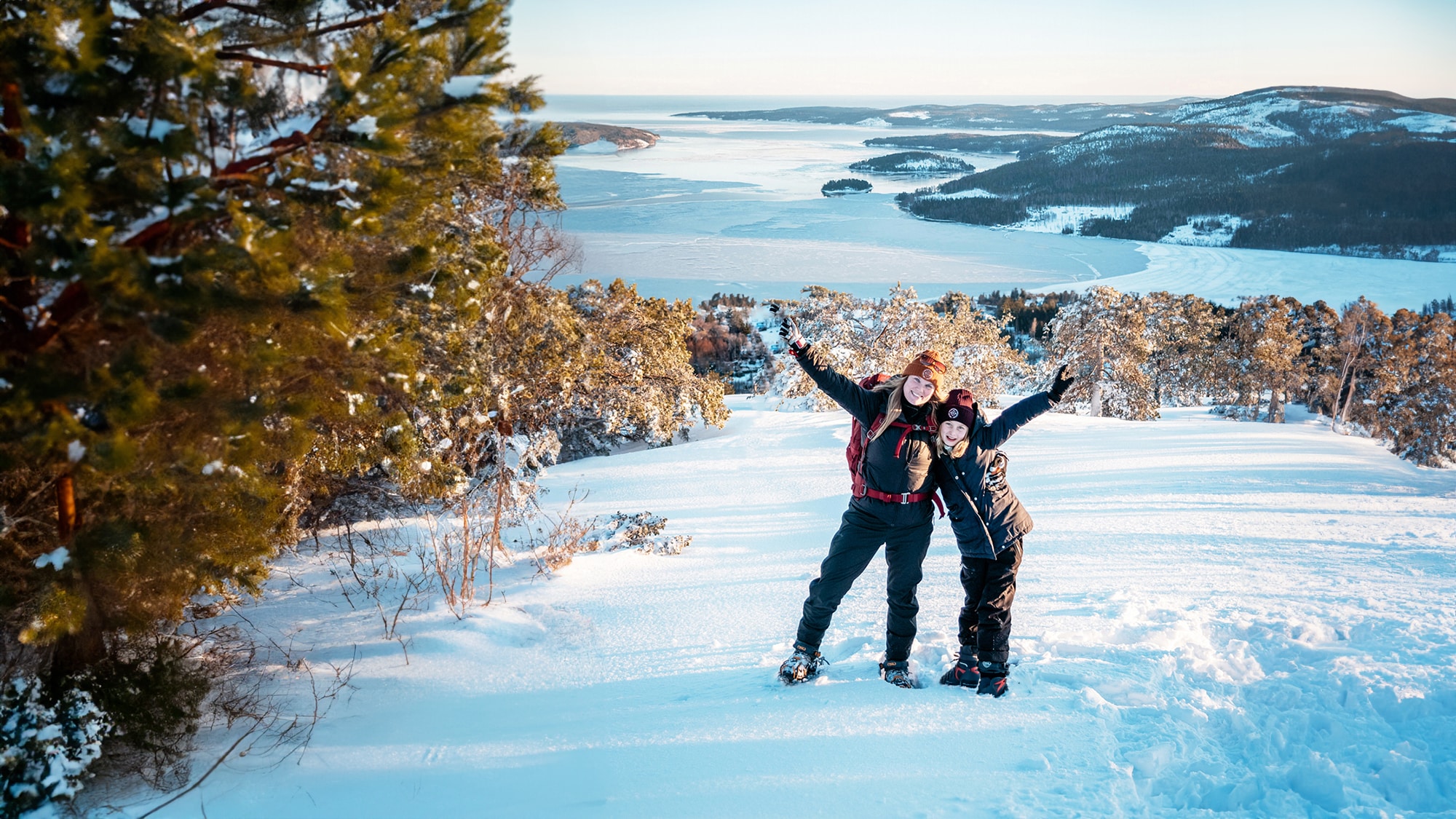 bästa snöskor vandring med barn höga kusten vinter 14