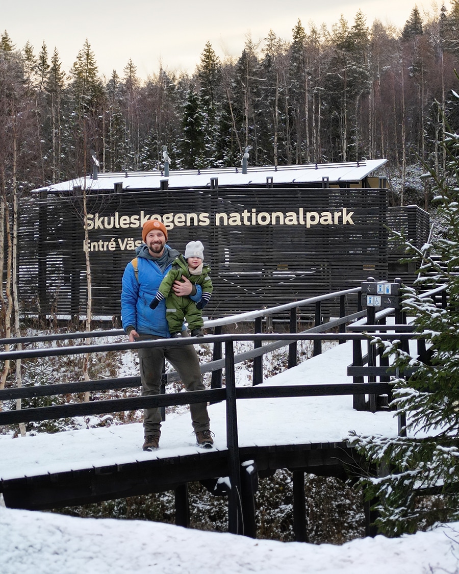 bästa snöskor vandring med barn höga kusten vinter 16