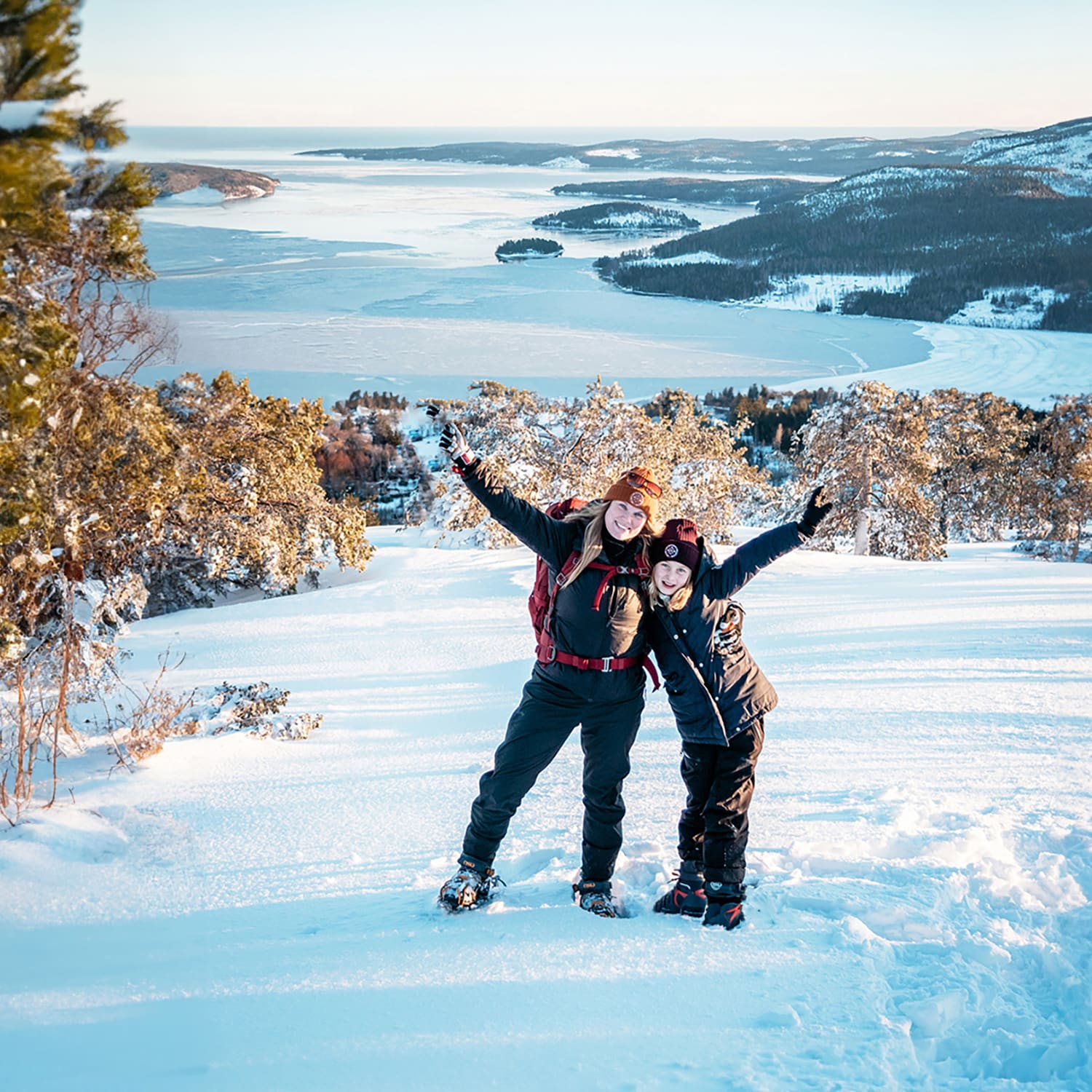 bästa snöskor vandring med barn höga kusten vinter 17