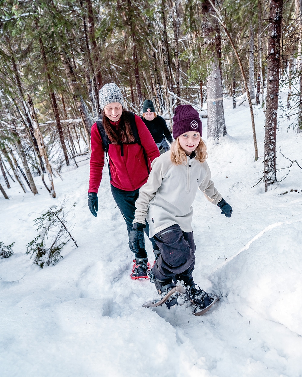 bästa snöskor vandring med barn höga kusten vinter 29