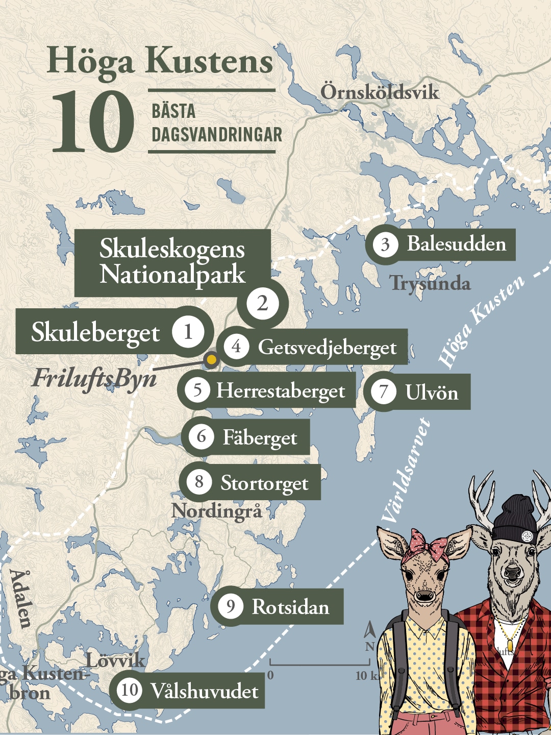 karta höga kustens basta vandring